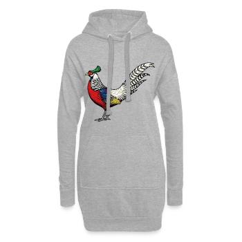 Lady Amhersts Fasanen-Natursammlung - Hoodie-Kleid - Grau meliert - Vorne