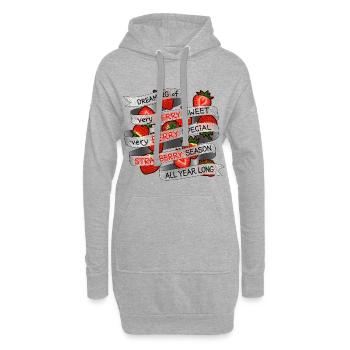 Ich träume von Strawberry_all Jahr - Hoodie-Kleid - Grau meliert - Vorne