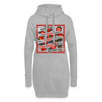 Das ganze Jahr long_in Frame von Erdbeere geträumt - Hoodie-Kleid - Grau meliert - Vorne