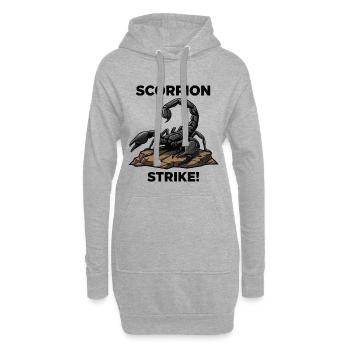 Schwarzer Skorpion Gefahr Giftschlag Natur - Hoodie-Kleid - Grau meliert - Vorne