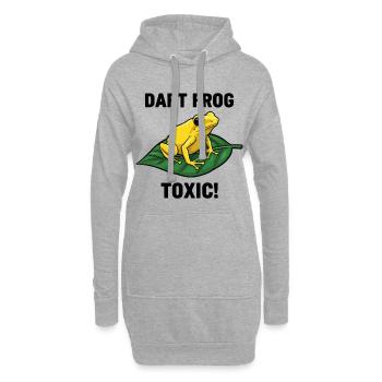 Froschpfeil Frosch Giftige Natur Schwarzes Gift - Hoodie-Kleid - Grau meliert - Vorne