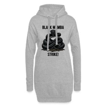 Mamba Schwarze Schlange Gefahrenschlag Mamba - Hoodie-Kleid - Grau meliert - Vorne