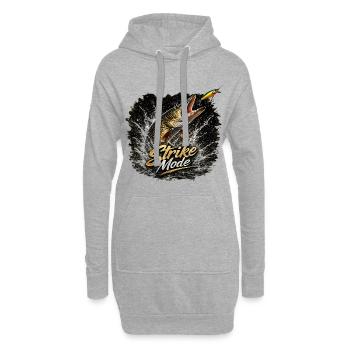 Strike Mode Pike – Predator Angelshirt - Hoodie-Kleid - Grau meliert - Vorne
