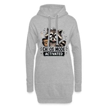 Chaosmodus Aktiviert - Hoodie-Kleid - Grau meliert - Vorne