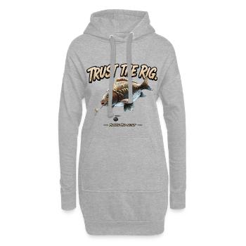 Vertrauen Sie dem Rig Karpfenfischerei-Design - Hoodie-Kleid - Grau meliert - Vorne