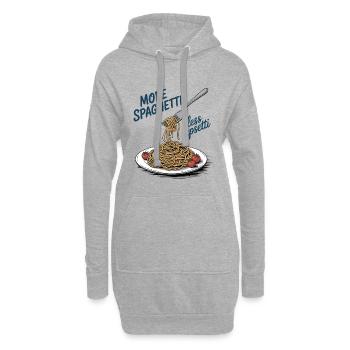 Glück ist hausgemacht – und kommt als Pasta - Hoodie-Kleid - Grau meliert - Vorne
