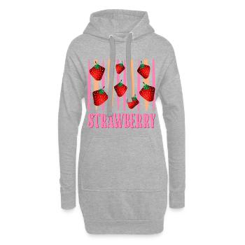 Erdbeere - Hoodie-Kleid - Grau meliert - Vorne