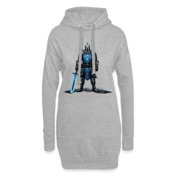 L’Épée du Chevalier Bleu - Sweat-shirt à capuche long Femme - gris chiné - Devant