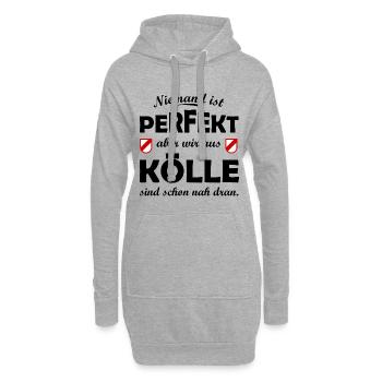 Köln - Doppeltes Wappenschild-Motiv - Hoodie-Kleid - Grau meliert - Vorne