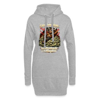 Flux de trésorerie et Dividendes : Bull sur Mountain of Money - Sweat-shirt à capuche long Femme - gris chiné - Devant