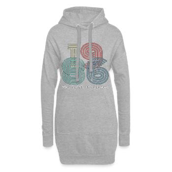 Vintage 1986 - Hoodie-Kleid - Grau meliert - Vorne