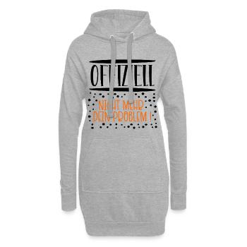 Verantwortung Freiheit - Hoodie-Kleid - Grau meliert - Vorne