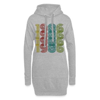 Vintage 1986 - Hoodie-Kleid - Grau meliert - Vorne