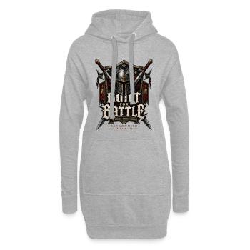 Kreuzritter: Für den Kampf gebaut - Hoodie-Kleid - Grau meliert - Vorne