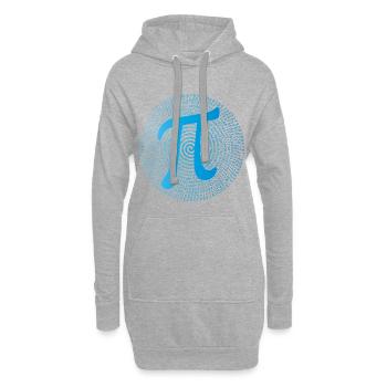 π (pi) dans Data Spiral - Sweat-shirt à capuche long Femme - gris chiné - Devant