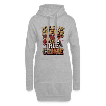 Cadeau du podcast True Crime Mobile, Coffee - Sweat-shirt à capuche long Femme - gris chiné - Devant