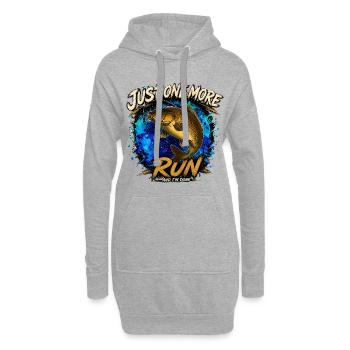 Nur noch eine Runde – lustiges Karpfenfischen-Design - Hoodie-Kleid - Grau meliert - Vorne