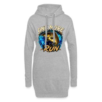 One More Run Karpfenfischen-Design - Hoodie-Kleid - Grau meliert - Vorne