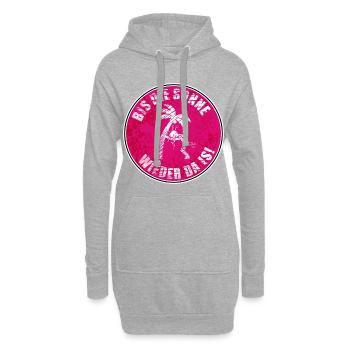 Bis die Sonne wieder da is! - Hoodie-Kleid - Grau meliert - Vorne