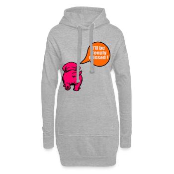 Lustiger Abschiedskollege Hund - Hoodie-Kleid - Grau meliert - Vorne