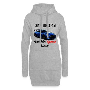 Für Geschwindigkeit gebaut - Hoodie-Kleid - Grau meliert - Vorne