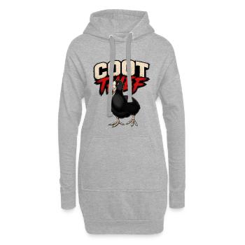 Blässhühnerdieb, Karpfenangeln, lustiges Angler-Design - Hoodie-Kleid - Grau meliert - Vorne