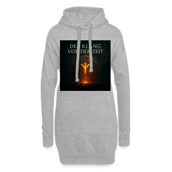 Der Klang vor der Zeit - Hoodie-Kleid - Grau meliert - Vorne