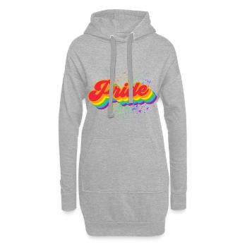 Pride Regenbogenwelle - Hoodie-Kleid - Grau meliert - Vorne