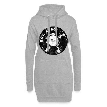 Millésime 1966 - Sweat-shirt à capuche long Femme - gris chiné - Devant