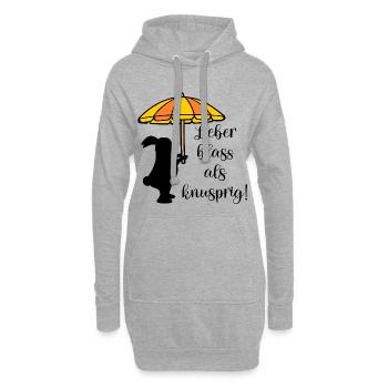 Sommer Sonnenschutz Sonnenschirm - Hoodie-Kleid - Grau meliert - Vorne