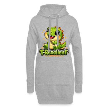 Mignon T-Rex T-Rexcellent Dino Jun - Sweat-shirt à capuche long Femme - gris chiné - Devant