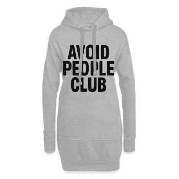 Introvertierter Humor Menschen vermeiden - Hoodie-Kleid - Grau meliert - Vorne