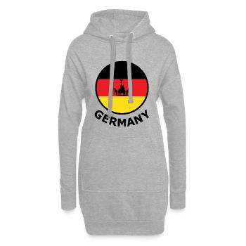 Kaiserliche Deutschland Wagenflagge Halbkreis - Hoodie-Kleid - Grau meliert - Vorne