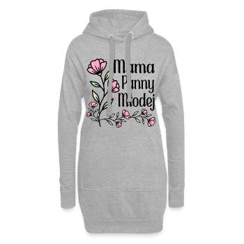 Mutter der Braut - Hoodie-Kleid - Grau meliert - Vorne