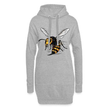 Riesenhornisse Gefahr Stich Riesenhornisse Schwarz - Hoodie-Kleid - Grau meliert - Vorne