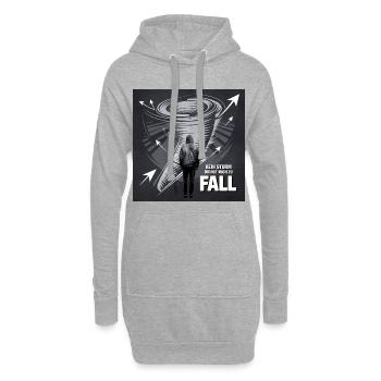 Kein Sturm Bringt Mich Zu Fall - Hoodie-Kleid - Grau meliert - Vorne