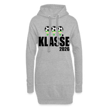 Football 3e Grade 2026 - Sweat-shirt à capuche long Femme - gris chiné - Devant