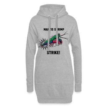 Crevette Mante Strike Mantis Shrimp - Sweat-shirt à capuche long Femme - gris chiné - Devant