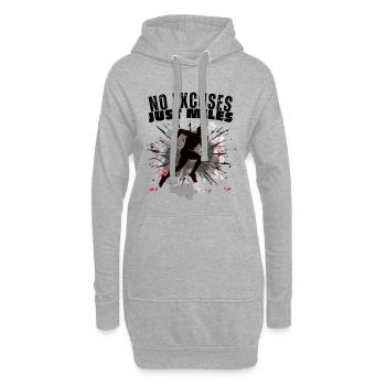 Running Ultra Power Sprint Lauf Motivation Jogger - Hoodie-Kleid - Grau meliert - Vorne