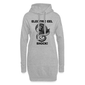 Anguille Électrique Shock Eel - Sweat-shirt à capuche long Femme - gris chiné - Devant