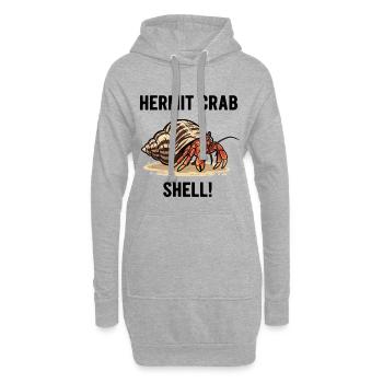 Bernard-l'ermite Shell Hermit Crab - Sweat-shirt à capuche long Femme - gris chiné - Devant