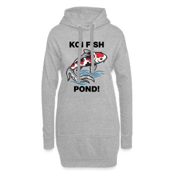 Carpe Koi Pond Japanese Fish Zen - Sweat-shirt à capuche long Femme - gris chiné - Devant