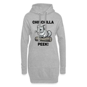 Chinchilla Peek Nagetierfell Stamm - Hoodie-Kleid - Grau meliert - Vorne