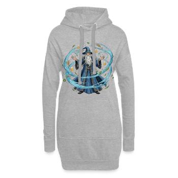 Biermagier - Hopfen und Hefe Magie - Hoodie-Kleid - Grau meliert - Vorne