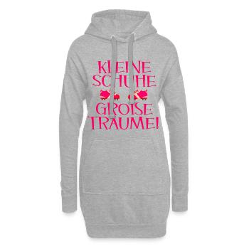 Fußball Mädchen - Fußballschuhe - Hoodie-Kleid - Grau meliert - Vorne