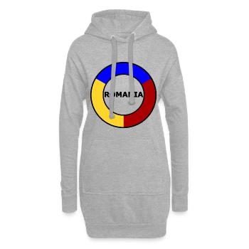 Farbkreisring Primärfarben - Hoodie-Kleid - Grau meliert - Vorne