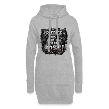 Ich mach das aber ich gucke dabei böse Goth Metal - Hoodie-Kleid - Grau meliert - Vorne