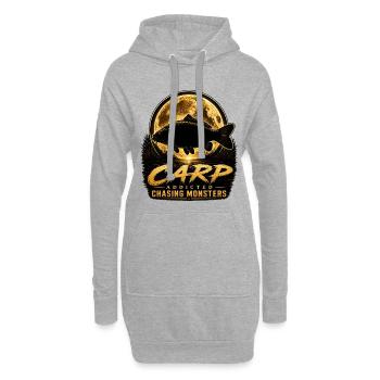 Conception de la pêche de monstres accro à la carpe de minuit - Sweat-shirt à capuche long Femme - gris chiné - Devant