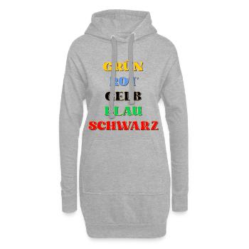 Psychologischer Test Farben - Hoodie-Kleid - Grau meliert - Vorne