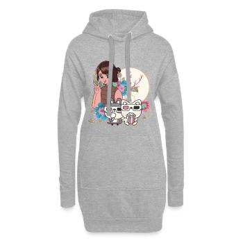 Filmabend & Inklusive Freunde Kunst - Hoodie-Kleid - Grau meliert - Vorne